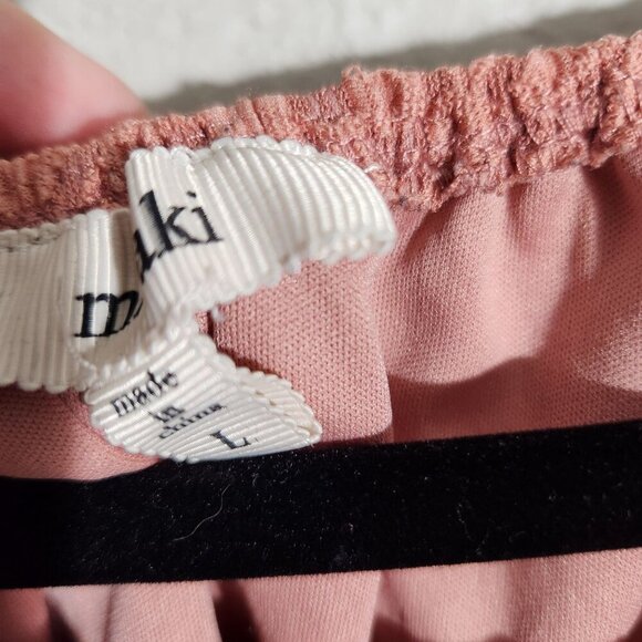 Meraki Womens Large Off-Shoulder Lace Blouse Bell Sleeves Mauve Crop top - Picture 3 of 15